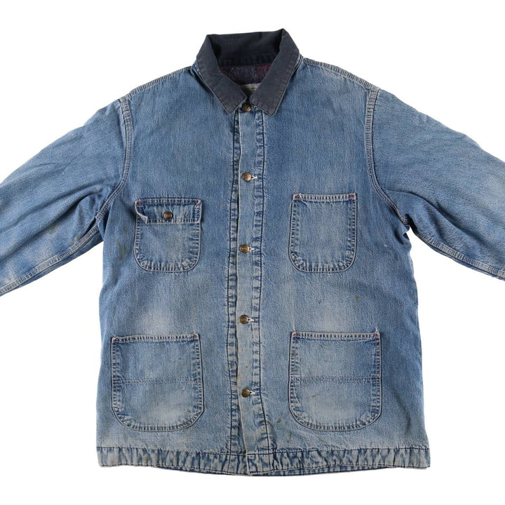 70'S Sears WORK LEISURE denim coveralls, men's XL size, vintage unknown blue type Vintage Second Hand