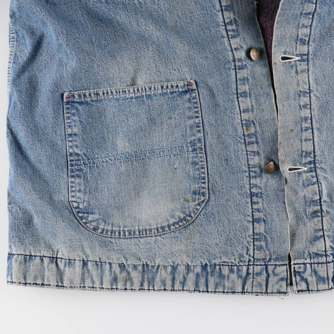 70'S Sears WORK LEISURE denim coveralls, men's XL size, vintage unknown blue type Vintage Second Hand