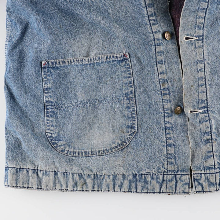 70'S Sears WORK LEISURE denim coveralls, men's XL size, vintage unknown blue type Vintage Second Hand