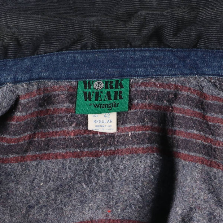 90'S Wrangler WORK WEAR Bat Dye Denim Coveralls Men's XL Vintage unclear blue type Vintage Second Hand