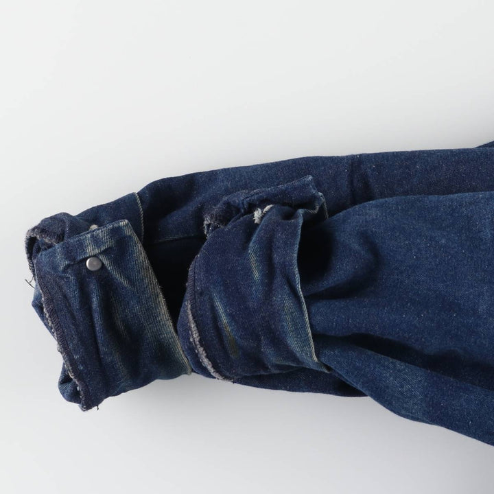 90'S Wrangler WORK WEAR Bat Dye Denim Coveralls Men's XL Vintage unclear blue type Vintage Second Hand