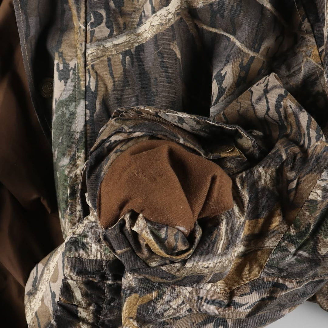 90s~00'S Columbia Camouflage Pattern Real Tree Camo Mountain Parka Shell Jacket Men's XXL Nylon Khaki type Vintage Second Hand