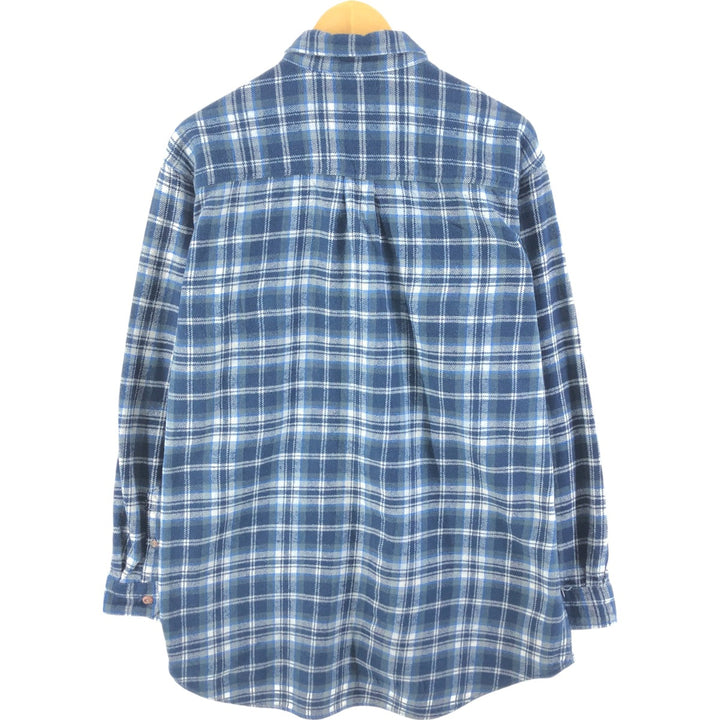 Field & Stream Long Sleeve Flannel Check Shirt, Men's XL cotton Blue type light blue Vintage Second Hand