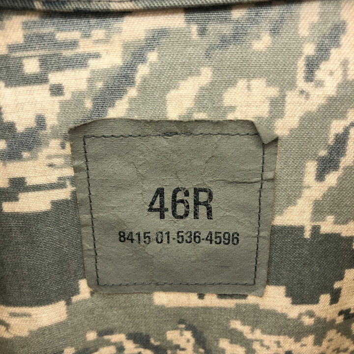 00'S US Military Genuine Camouflage Pattern ABU Digital Tiger Camo BDU Military Jacket Made in USA 46R Men's XL cotton gray type Vintage Second Hand