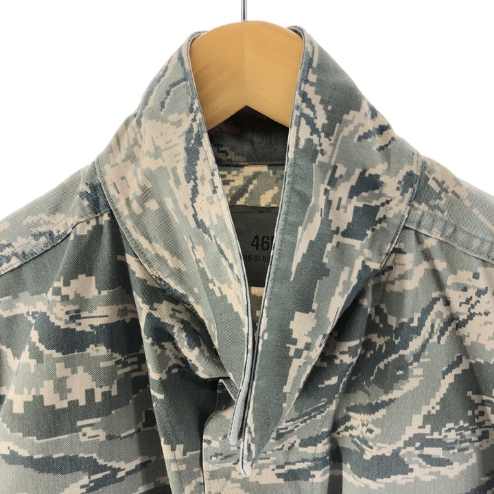 00'S US Military Genuine Camouflage Pattern ABU Digital Tiger Camo BDU Military Jacket Made in USA 46R Men's XL cotton gray type Vintage Second Hand