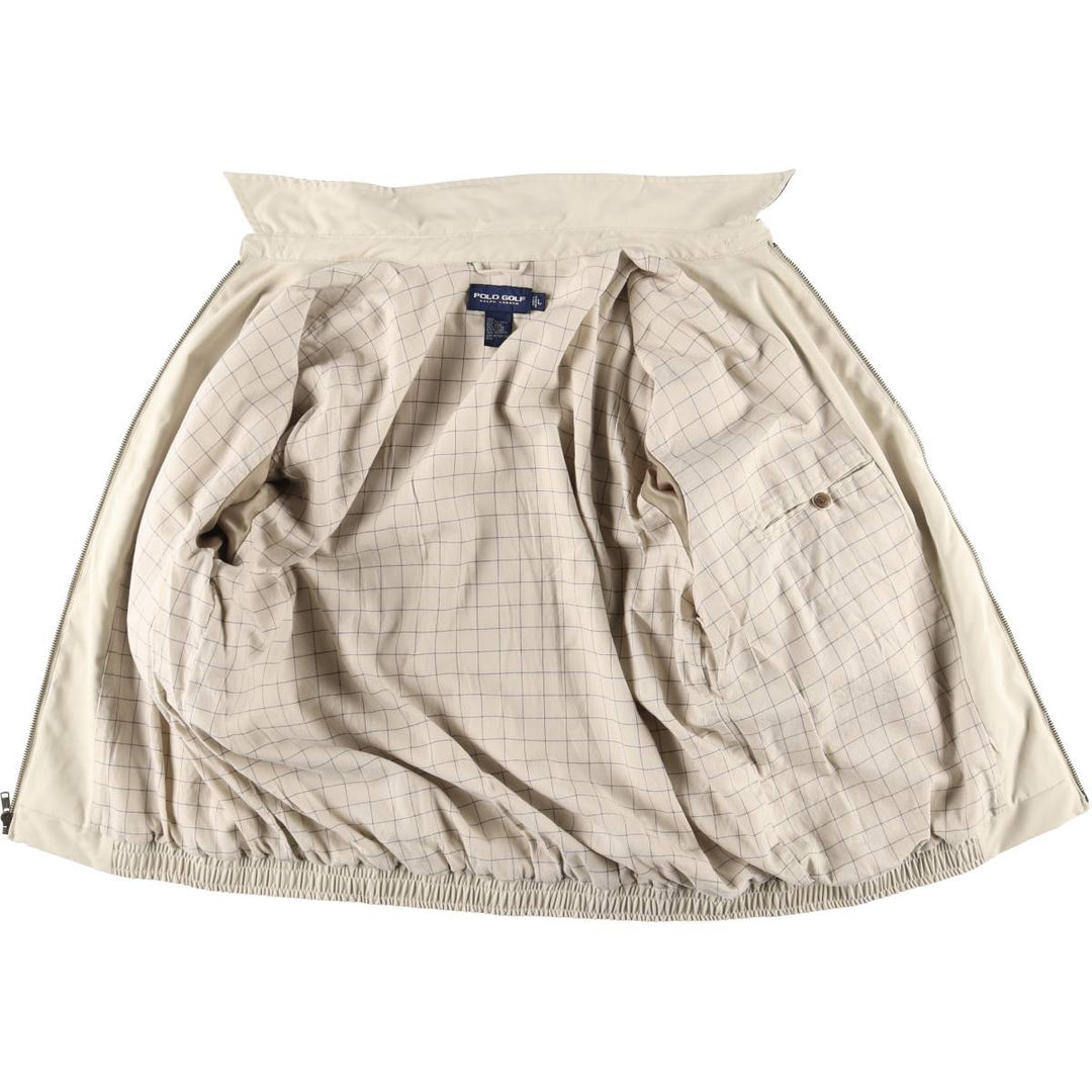 90'S Ralph Lauren POLO GOLF Swing Top Sports Jacket Men's L Size Vintage polyester Beige type Vintage Second Hand