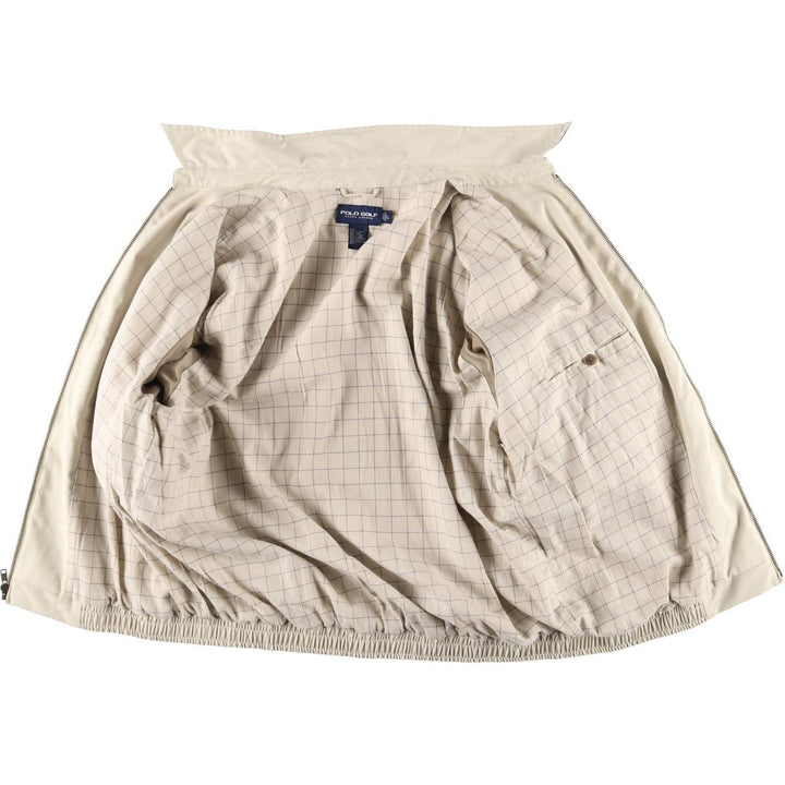 90'S Ralph Lauren POLO GOLF Swing Top Sports Jacket Men's L Size Vintage polyester Beige type Vintage Second Hand