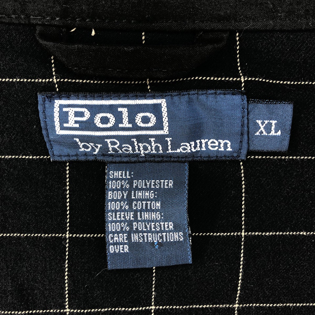Ralph Lauren POLO by Ralph Lauren Swing Top Sports Jacket Men's XL polyester black type Vintage Second Hand