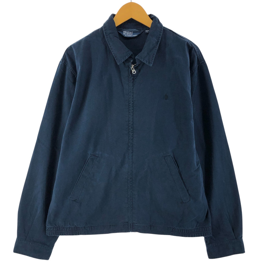 Ralph Lauren POLO by Ralph Lauren Swing Top Sports Jacket Men's L size cotton navy blue type Vintage Second Hand