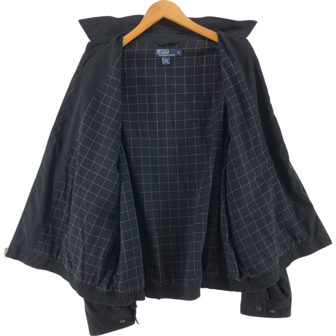 Ralph Lauren POLO by Ralph Lauren Swing Top Sports Jacket Men's L size polyester black type Vintage Second Hand