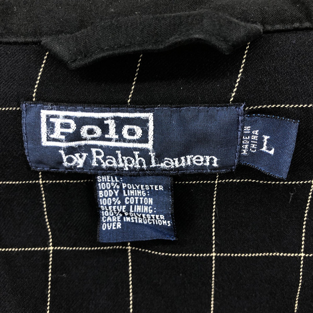 Ralph Lauren POLO by Ralph Lauren Swing Top Sports Jacket Men's L size polyester black type Vintage Second Hand
