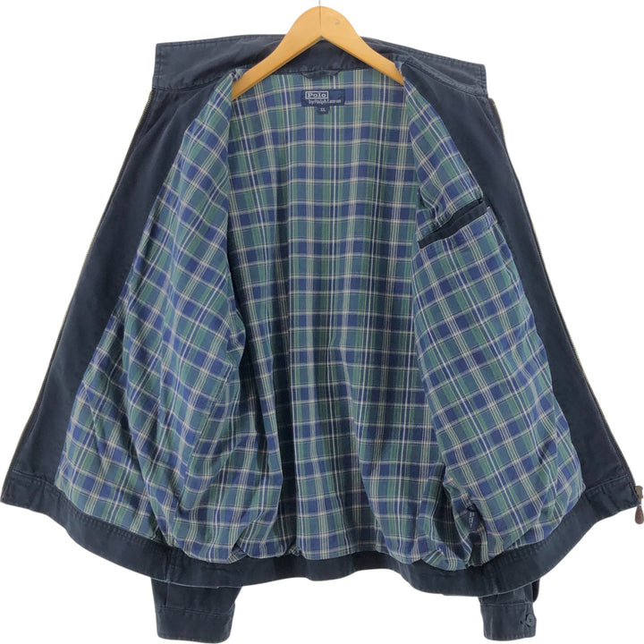 Ralph Lauren POLO by Ralph Lauren Swing Top Sports Jacket Men's XL cotton navy blue type Vintage Second Hand