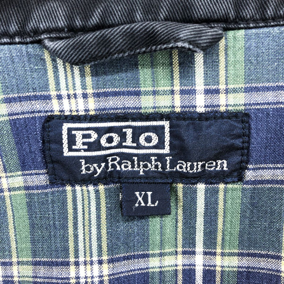Ralph Lauren POLO by Ralph Lauren Swing Top Sports Jacket Men's XL cotton navy blue type Vintage Second Hand
