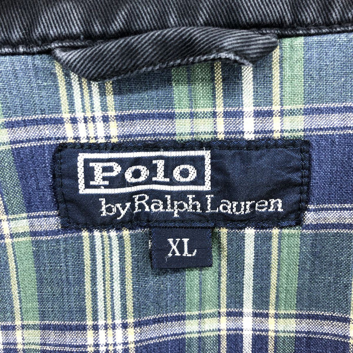 Ralph Lauren POLO by Ralph Lauren Swing Top Sports Jacket Men's XL cotton navy blue type Vintage Second Hand