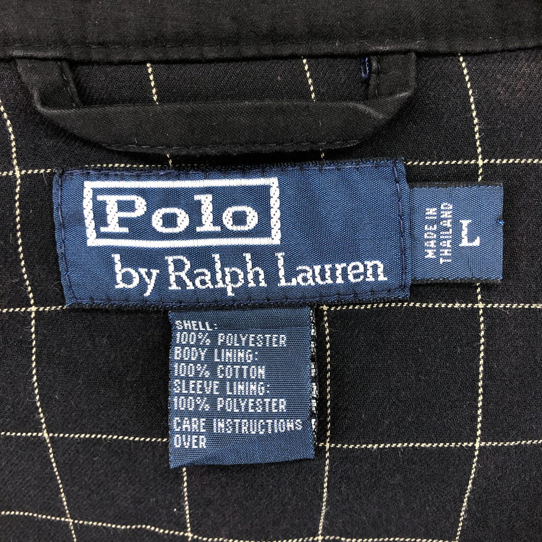 Ralph Lauren POLO by Ralph Lauren Swing Top Sports Jacket Men's L size polyester black type Vintage Second Hand