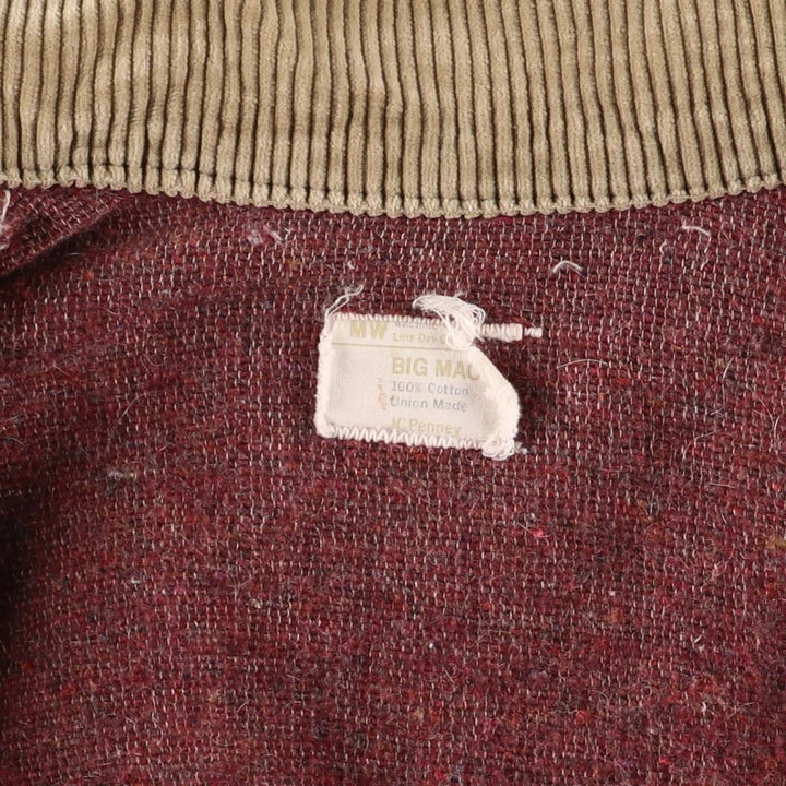 70'S JCPenney BIG MAC denim coveralls, men's size L, vintage cotton blue type Vintage Second Hand