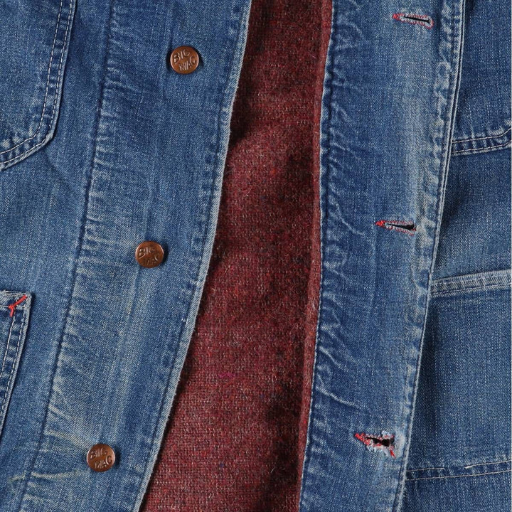 70'S JCPenney BIG MAC denim coveralls, men's size L, vintage cotton blue type Vintage Second Hand