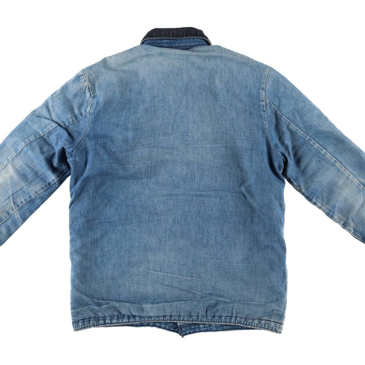 70s~ Vintage denim coveralls, men's size L unknown blue type Vintage Second Hand