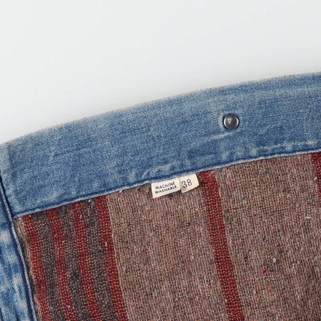 70s~ Vintage denim coveralls, men's size L unknown blue type Vintage Second Hand