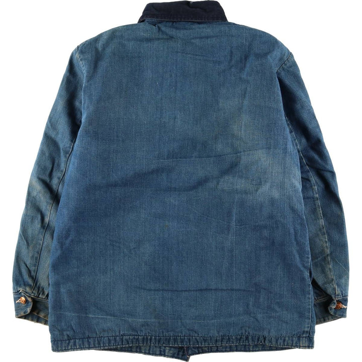 70'S Wrangler Big Ben Denim Coveralls, Men's Size L, Vintage unknown blue type Vintage Second Hand