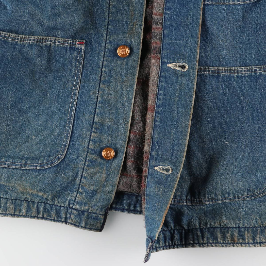 70'S Wrangler Big Ben Denim Coveralls, Men's Size L, Vintage unknown blue type Vintage Second Hand