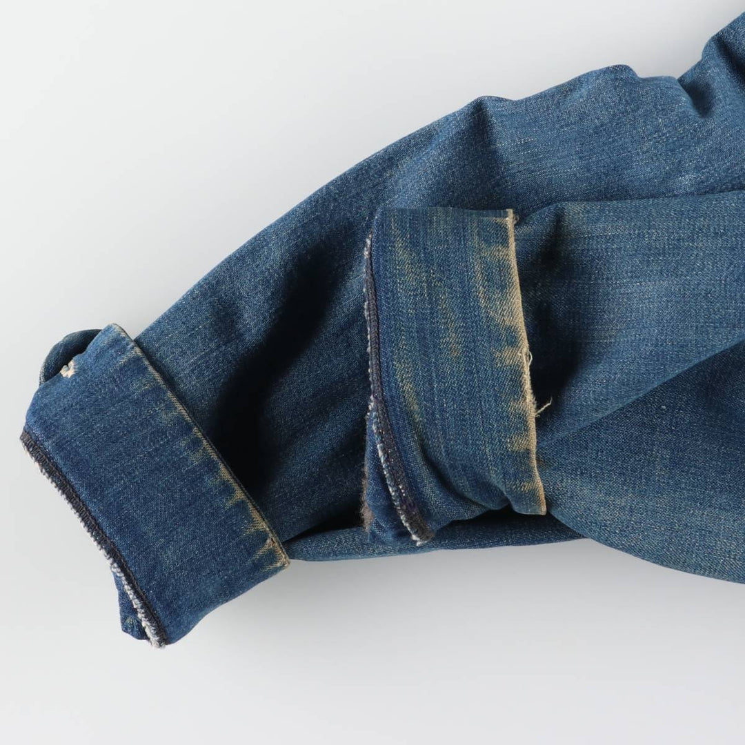 70'S Wrangler Big Ben Denim Coveralls, Men's Size L, Vintage unknown blue type Vintage Second Hand