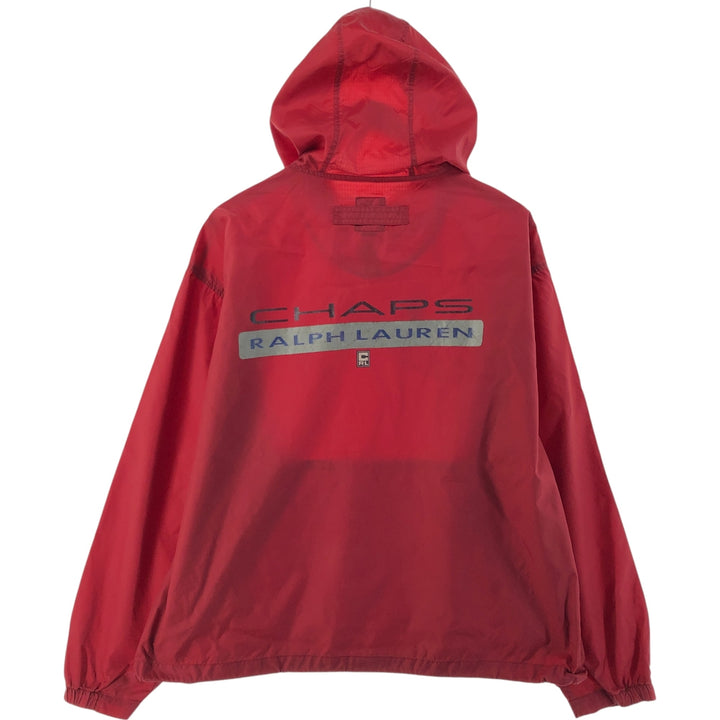 90'S Ralph Lauren CHAPS Ripstop Anorak Parka Men's M Size Vintage Nylon red type Vintage Second Hand