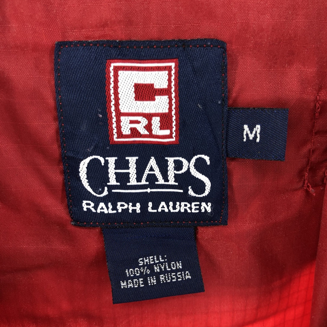 90'S Ralph Lauren CHAPS Ripstop Anorak Parka Men's M Size Vintage Nylon red type Vintage Second Hand