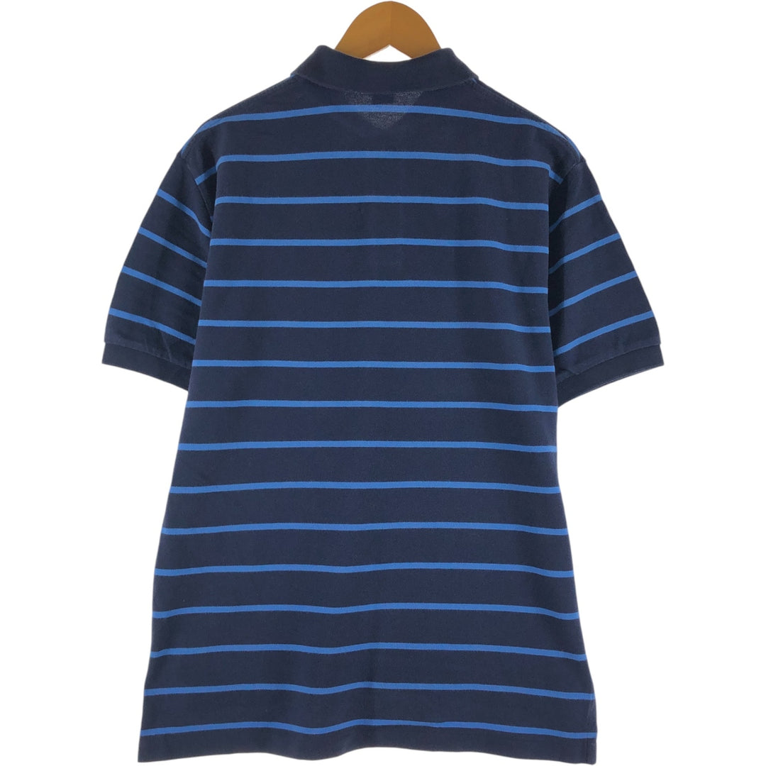 Ralph Lauren POLO by Ralph Lauren short sleeve striped polo shirt, men's size L cotton navy blue type Vintage Second Hand