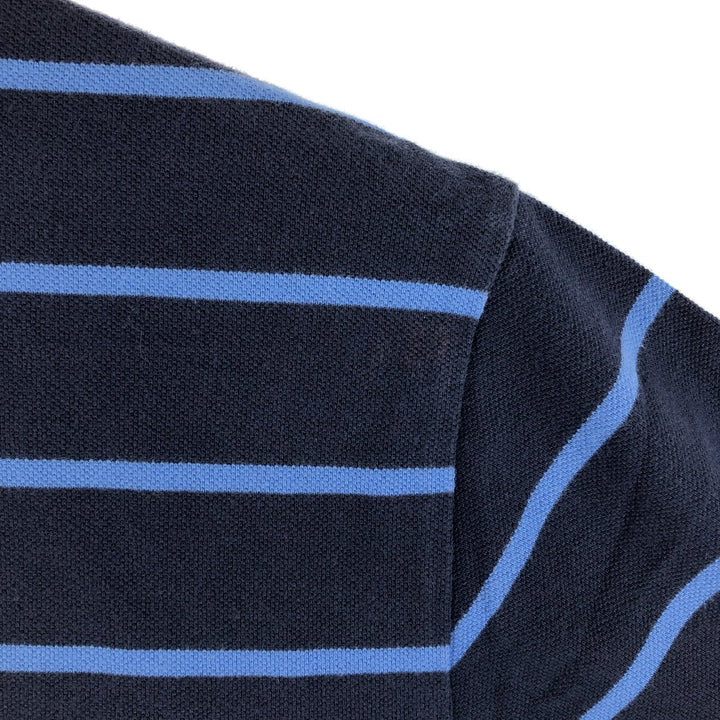 Ralph Lauren POLO by Ralph Lauren short sleeve striped polo shirt, men's size L cotton navy blue type Vintage Second Hand