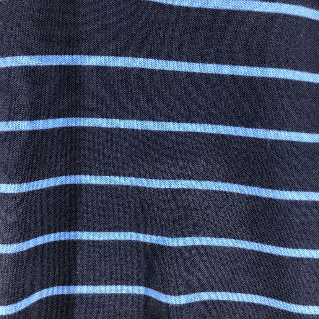 Ralph Lauren POLO by Ralph Lauren short sleeve striped polo shirt, men's size L cotton navy blue type Vintage Second Hand