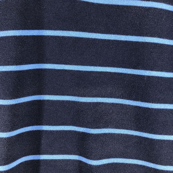 Ralph Lauren POLO by Ralph Lauren short sleeve striped polo shirt, men's size L cotton navy blue type Vintage Second Hand