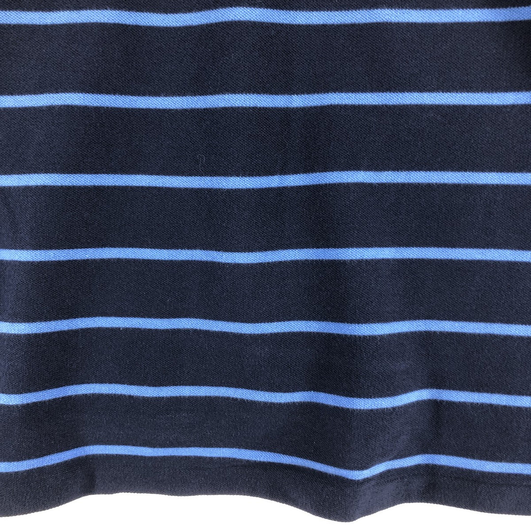 Ralph Lauren POLO by Ralph Lauren short sleeve striped polo shirt, men's size L cotton navy blue type Vintage Second Hand
