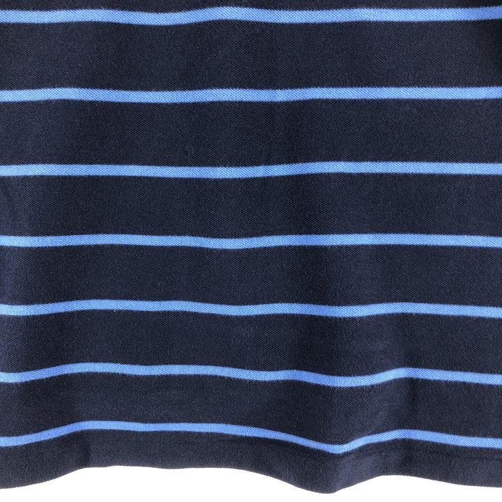 Ralph Lauren POLO by Ralph Lauren short sleeve striped polo shirt, men's size L cotton navy blue type Vintage Second Hand
