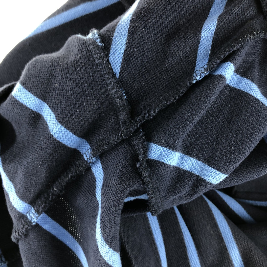 Ralph Lauren POLO by Ralph Lauren short sleeve striped polo shirt, men's size L cotton navy blue type Vintage Second Hand