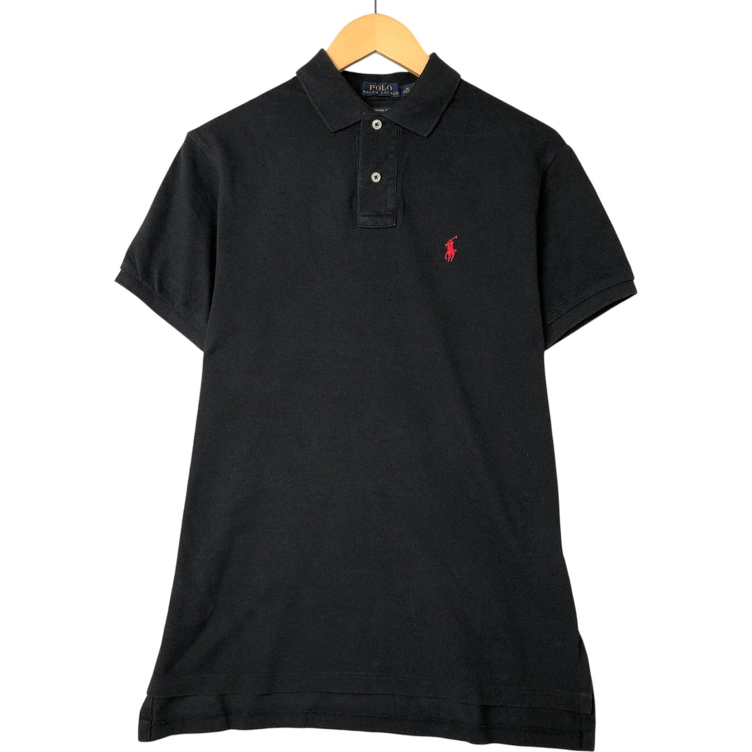 Ralph Lauren POLO RALPH LAUREN CUSTOM FIT short sleeve polo shirt men's M equivalent cotton black type Vintage Second Hand