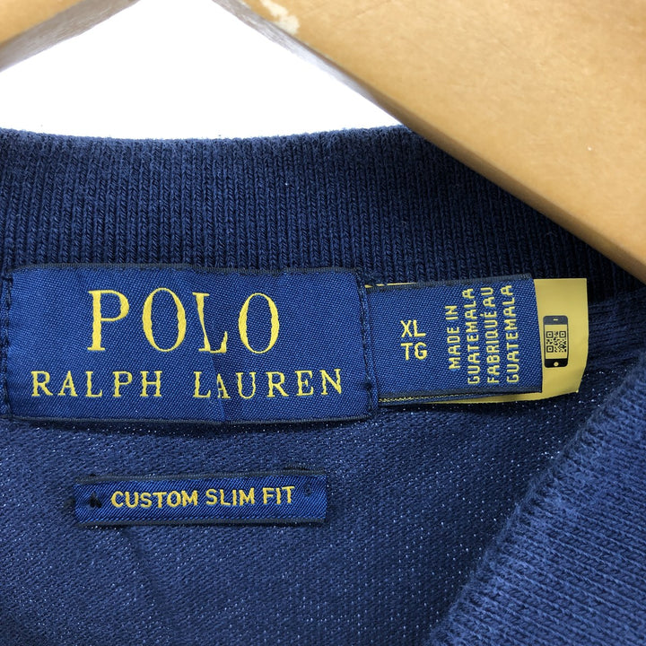 Ralph Lauren POLO RALPH LAUREN short sleeve polo shirt men's XL equivalent cotton Navy blue Vintage Second Hand