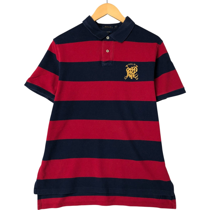 Ralph Lauren POLO RALPH LAUREN CUSTOM FIT short sleeve polo shirt men's XL equivalent cotton navy blue type Vintage Second Hand