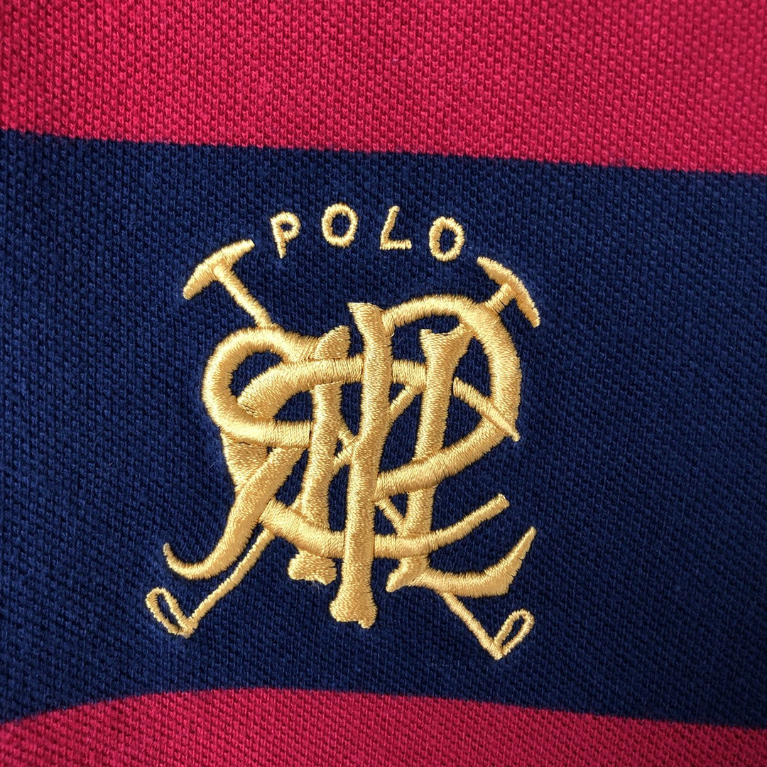 Ralph Lauren POLO RALPH LAUREN CUSTOM FIT short sleeve polo shirt men's XL equivalent cotton navy blue type Vintage Second Hand