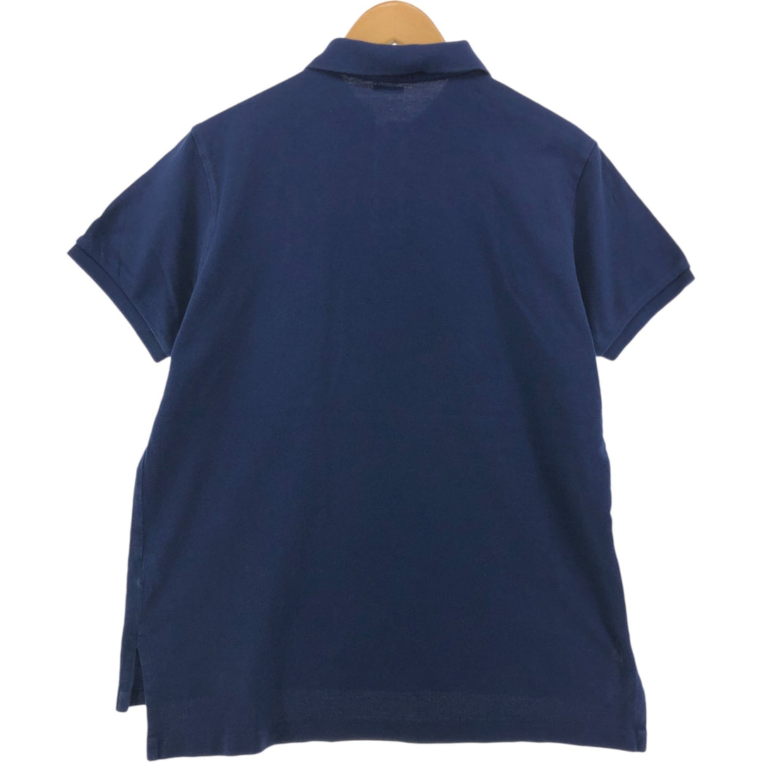 Ralph Lauren POLO RALPH LAUREN CUSTOM FIT short sleeve polo shirt men's size L cotton navy blue type Vintage Second Hand