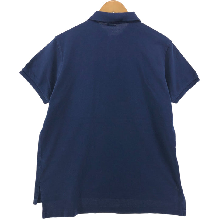 Ralph Lauren POLO RALPH LAUREN CUSTOM FIT short sleeve polo shirt men's size L cotton navy blue type Vintage Second Hand