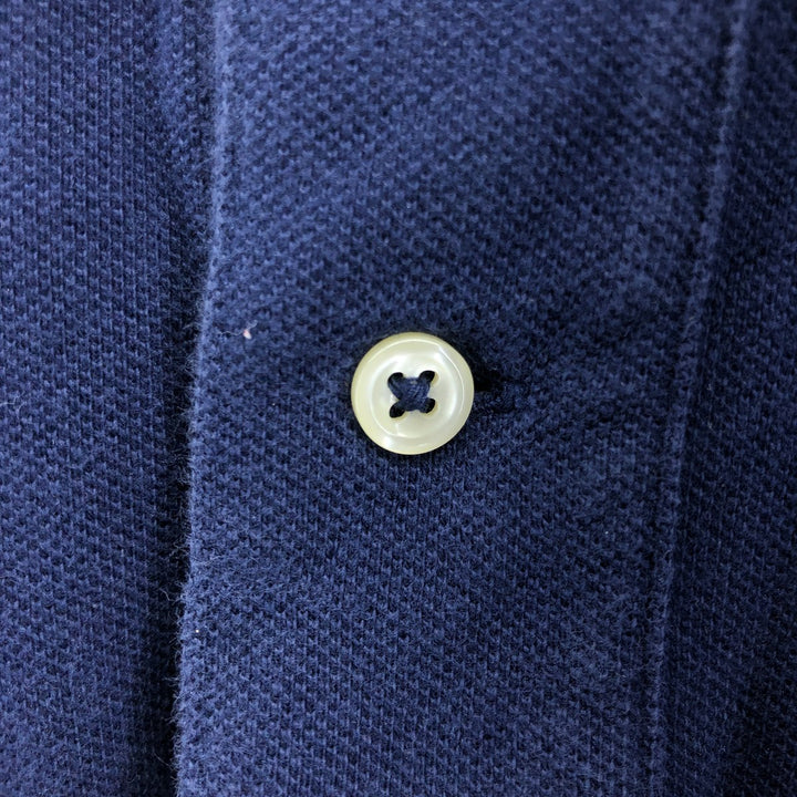 Ralph Lauren POLO RALPH LAUREN CUSTOM FIT short sleeve polo shirt men's size L cotton navy blue type Vintage Second Hand
