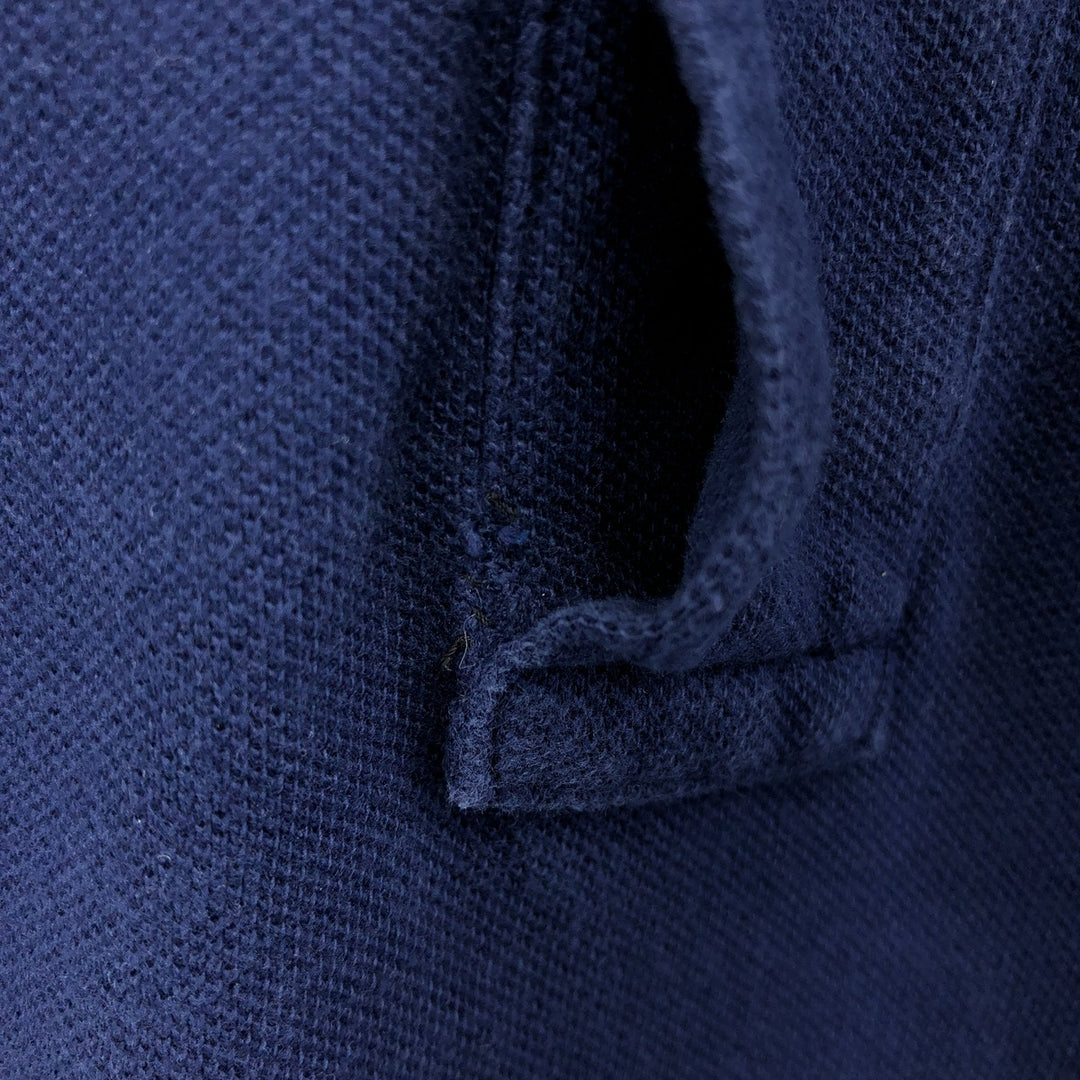 Ralph Lauren POLO RALPH LAUREN CUSTOM FIT short sleeve polo shirt men's size L cotton navy blue type Vintage Second Hand