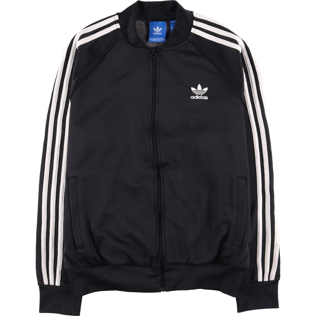 Adidas Originals Jersey Track Jacket Men's Size L polyester black type Vintage Second Hand