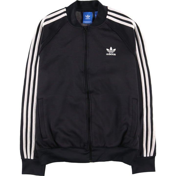 Adidas Originals Jersey Track Jacket Men's Size L polyester black type Vintage Second Hand