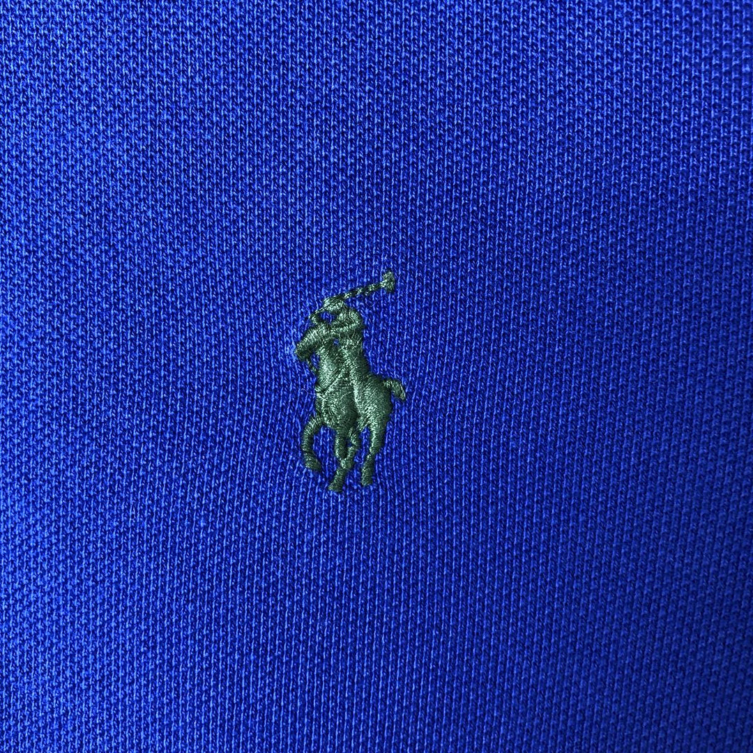 Ralph Lauren POLO RALPH LAUREN CLASSIC FIT short sleeve polo shirt, men's size M cotton blue type Vintage Second Hand