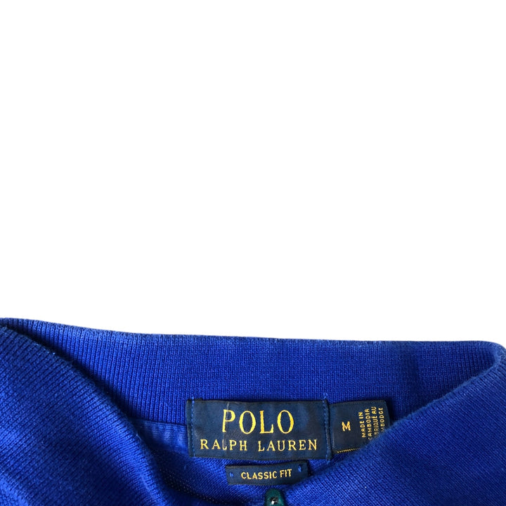 Ralph Lauren POLO RALPH LAUREN CLASSIC FIT short sleeve polo shirt, men's size M cotton blue type Vintage Second Hand