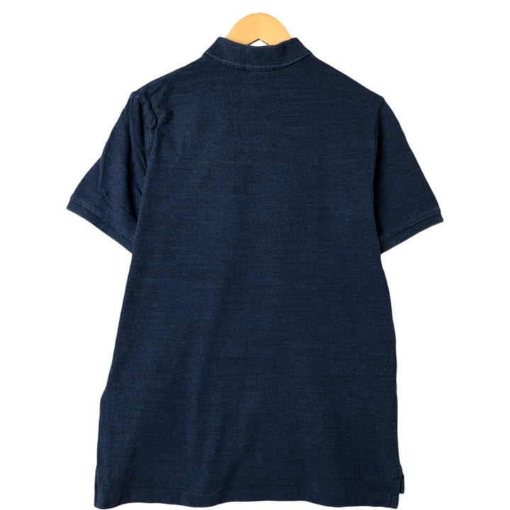 Ralph Lauren POLO RALPH LAUREN CLASSIC FIT short sleeve polo shirt, men's size M cotton navy blue type Vintage Second Hand