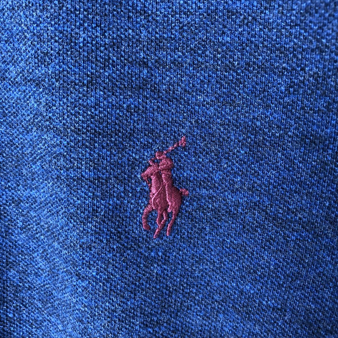 Ralph Lauren POLO RALPH LAUREN CLASSIC FIT short sleeve polo shirt, men's size M cotton navy blue type Vintage Second Hand