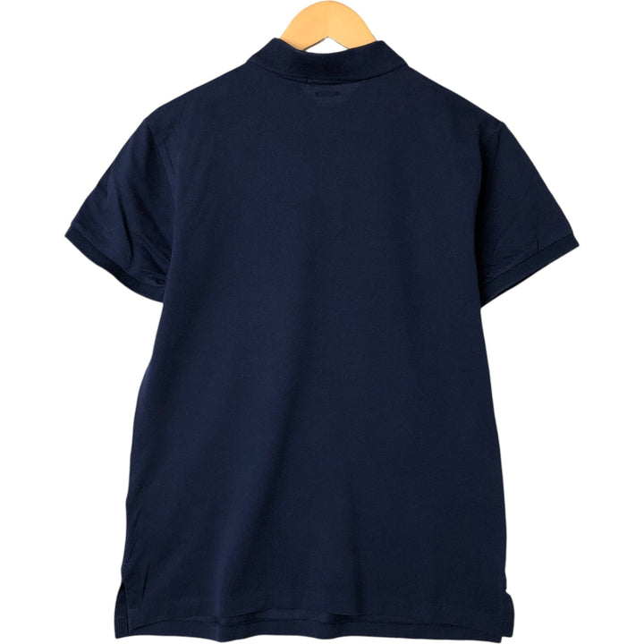 Ralph Lauren POLO RALPH LAUREN SLIM FIT short sleeve polo shirt, men's size M cotton navy blue type Vintage Second Hand